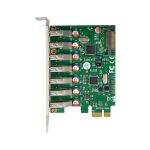 InLine Schnittstellenkarte, 7x USB-A 3.2 Gen.1, PCIe, SATA Strom, VL805