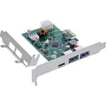 InLine Schnittstellenkarte, 2x USB-A, 1x USB-C 3.2 Gen.1, PCIe, PD3.0, 6pol