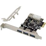 InLine PCIe Karte, 3x+1x USB 3.2 Gen.1, Molex kompatibler 4pol Stromanschluss