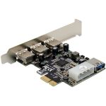 InLine PCIe Karte, 3x+1x USB 3.2 Gen.1, Molex kompatibler 4pol Stromanschluss