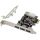InLine PCIe Karte, 3x+1x USB 3.2 Gen.1, Molex kompatibler 4pol Stromanschluss