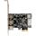 InLine PCIe Karte, 3x+1x USB 3.2 Gen.1, Molex kompatibler 4pol Stromanschluss