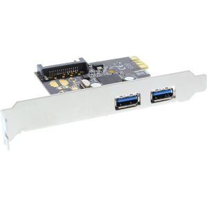 InLine Schnittstellenkarte, 2x USB 3.2 Gen.1, PCIe, mit SATA Strom
