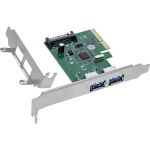 InLine Schnittstellenkarte, 2x USB-A 3.2 Gen. 2 (10 Gb/s), PCIe x4, SATA