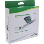 InLine Schnittstellenkarte, 2x USB-A 3.2 Gen. 2 (10 Gb/s), PCIe x4, SATA