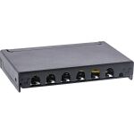 InLine Patchfeld Cat.6A 0,5HE 6-fach, Tisch/Wand/Hutschiene schwarz Staubschutz