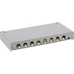 InLine Patchfeld Cat.6A 8-fach 0,5HE Tisch/Wand-Montage, lichtgrau, RAL7035