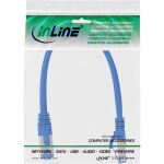 InLine Patchkabel, S/FTP (PiMf), Cat.6A, halogenfrei, blau, 0,25m