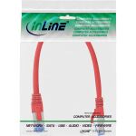 InLine Patchkabel, S/FTP (PiMf), Cat.6A, halogenfrei, rot, 0,25m