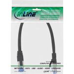 InLine Patchkabel, S/FTP (PiMf), Cat.6A, halogenfrei, schwarz, 0,25m