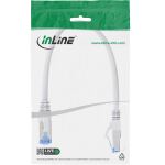 InLine Patchkabel, S/FTP (PiMf), Cat.6A, halogenfrei, weiß, 0,25m