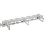 InLine Patchfeld 16-fach, Keystone Leerblech mit 3 Bügeln, 19", 1HE, grau
