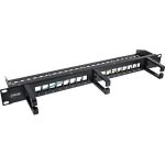 InLine Patchfeld 16-fach, Keystone Leerblech mit 3 Bügeln, 19", 1HE, schwarz