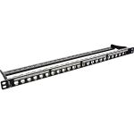 InLine Patchfeld Leerblech 24-fach, für RJ45 Keystone Snap-In 19"/0.5HE schwarz