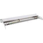 InLine Patchfeld 24-fach, Keystone Leerblech Patchpanel mit Auszug, 19", 1HE