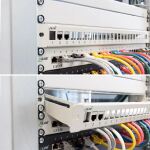 InLine Patchfeld 24-fach, Keystone Leerblech Patchpanel mit Auszug, 19", 1HE