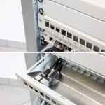 InLine Patchfeld 24-fach, Keystone Leerblech Patchpanel mit Auszug, 19", 1HE