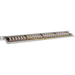 InLine 19" Patchfeld Cat.6A 0,5 HE 24-fach, mit Staubschutz, grau