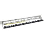 InLine Patchfeld 24-fach, Keystone Patchpanel, 19", 1 HE, lichtgrau, RAL 7035