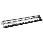 InLine Patchfeld 24-fach, Keystone Patchpanel, 19", 1 HE, schwarz, RAL 9005