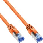 InLine Patchkabel, S/FTP (PiMf), Cat.6A, halogenfrei, orange, 0,3m