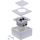 InLine Cat.6A Netzwerkdose, 2x RJ45, AP/UP, geschirmt, weiß, 76842A