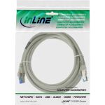 InLine Patchkabel, S/FTP (PiMf), Cat.6A, halogenfrei, grau, 0,5m