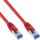 InLine Patchkabel, S/FTP (PiMf), Cat.6A, halogenfrei, rot, 0,5m