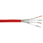 InLine Patchkabel, S/FTP (PiMf), Cat.6A, 500MHz, halogenfrei, Kupfer, rot, 100m