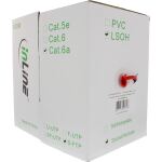 InLine Patchkabel, S/FTP (PiMf), Cat.6A, 500MHz, halogenfrei, Kupfer, rot, 100m