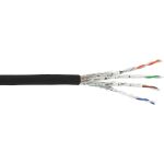 InLine Patchkab., S/FTP (PiMf), Cat.6A, 500MHz, halogenfrei, CU, schwarz, 100m