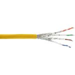 InLine Patchkab., S/FTP (PiMf), Cat.6A, 500MHz, halogenfrei, Kupfer, gelb, 100m