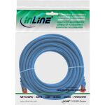 InLine Patchkabel, S/FTP (PiMf), Cat.6, halogenfrei, Kupfer, blau, 10m