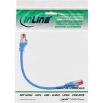 InLine Patchkabel, S/FTP (PiMf), Cat.6, halogenfrei, Kupfer, blau, 0,25m