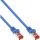 InLine Patchkabel, S/FTP (PiMf), Cat.6, halogenfrei, Kupfer, blau, 0,25m