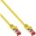 InLine Patchkabel, S/FTP (PiMf), Cat.6, halogenfrei, Kupfer, gelb, 0,25m