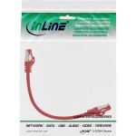 InLine Patchkabel, S/FTP (PiMf), Cat.6, halogenfrei, Kupfer, rot, 0,3m