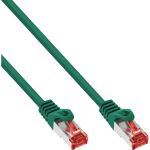 InLine Patchkabel, S/FTP (PiMf), Cat.6, halogenfrei, Kupfer, grün, 0,5m