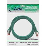 InLine Patchkabel, S/FTP (PiMf), Cat.6, halogenfrei, Kupfer, grün, 0,5m