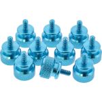 InLine Rändelschrauben für Gehäuse, Alu, blau, 10er Pack