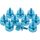 InLine Rändelschrauben für Gehäuse, Alu, blau, 10er Pack
