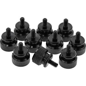 InLine Rändelschrauben für Gehäuse, Alu, schwarz, 10er Pack