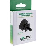 InLine Rändelschrauben für Gehäuse, Alu, schwarz, 10er Pack