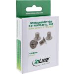 InLine Schraubenset, f. 2,5" HDD/SSD, 3mm, flacher Senkkopf, silber 100er Pack