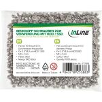 InLine Schraubenset, f. 2,5" HDD/SSD, 3mm, flacher Senkkopf, silber 1000er Pack