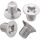 InLine Schraubenset, f. 2,5" HDD/SSD, 3mm, flacher Senkkopf, silber 1000er Pack