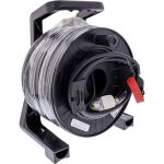 InLine Netzwerk-Kabeltrommel Outdoor, Cat.6A RJ45 HARTING, 50m, schwarz