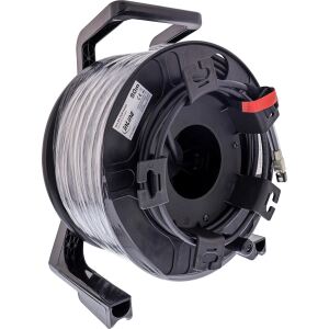 InLine Netzwerk-Kabeltrommel Outdoor, Cat.6A PUR RJ45, 90m, schwarz