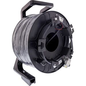 InLine Netzwerk-Kabeltrommel Outdoor, Cat.6A RJ45 HARTING, 90m, schwarz