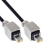 InLine Netzwerk-Kabeltrommel Outdoor, Cat.6A RJ45 HARTING, 90m, schwarz